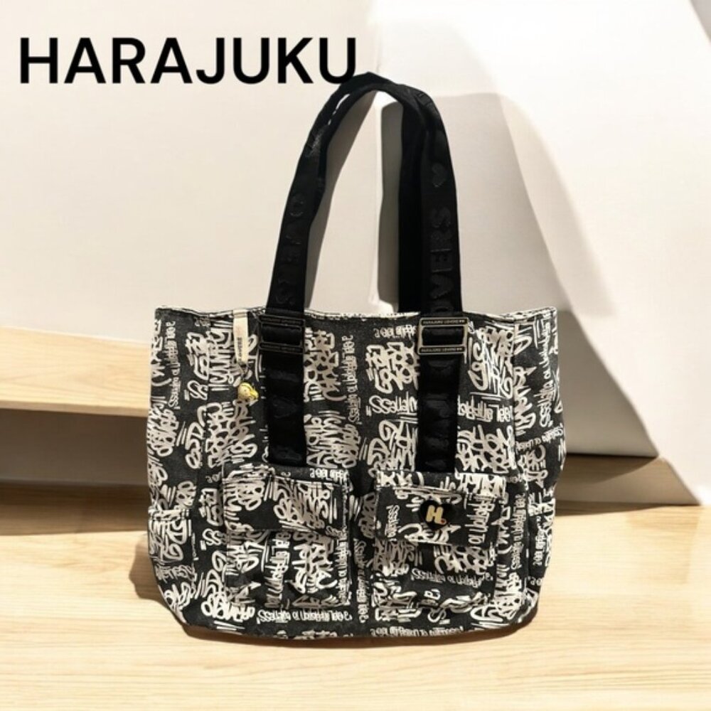 Harajuku Lovers Graffiti white and black tote bag !!